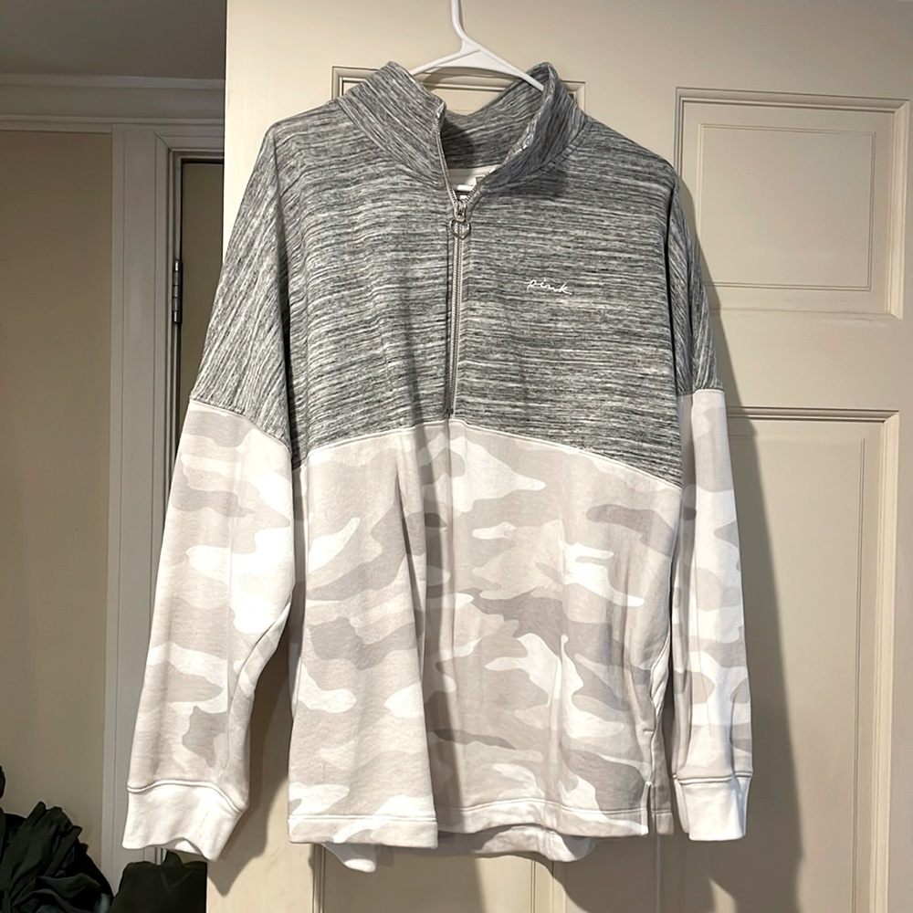 Pink by Victoria’s Secret embroidered camo quarter zip